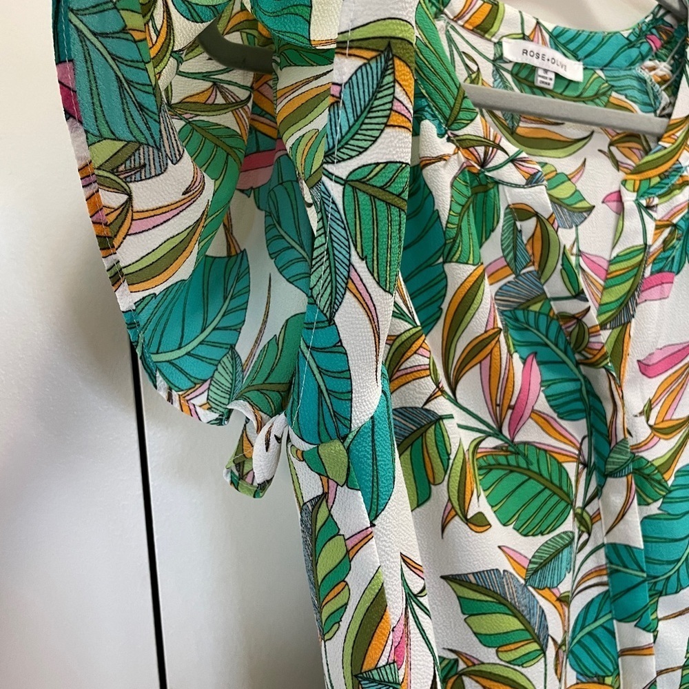 Green and Pink Button Down Shirt - Picture 5 of 15